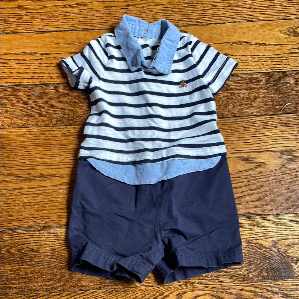 Baby Gap Striped Polo Onesie